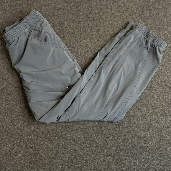 Eddie Bauer Jogger Pants Womens 12 Blue Fleece Lined Hiking Zip Pockets Warm - Picture 14 of 14